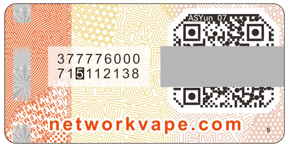 authentication sticker